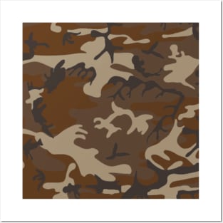 Brown Urban Camouflage Posters and Art